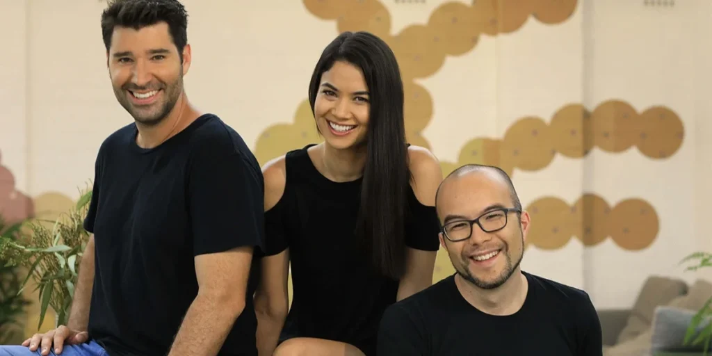Melanie Perkins and Cliff Obrecht