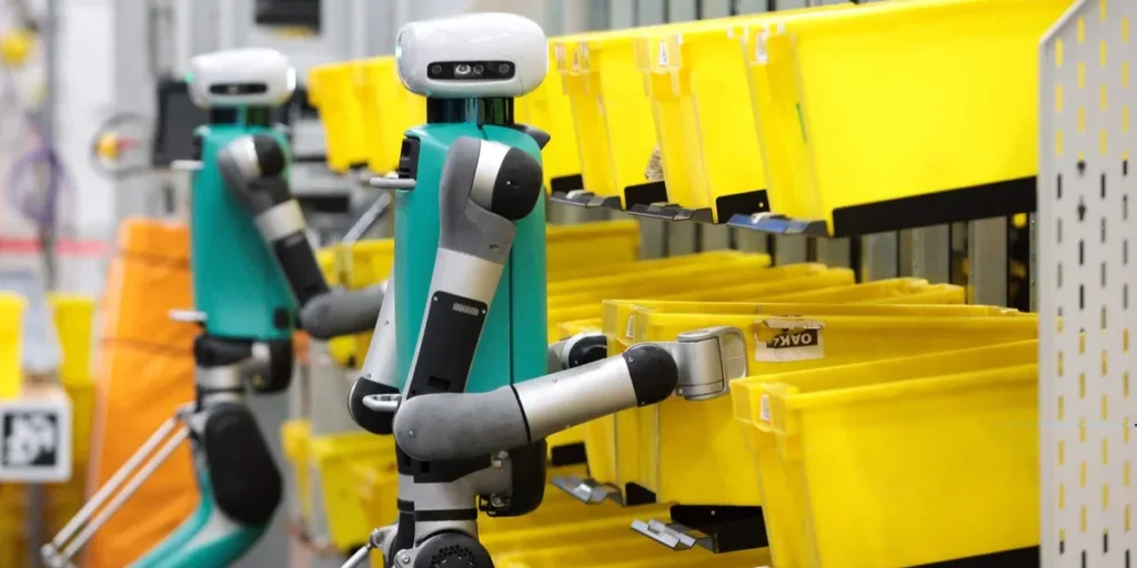 amazon robots in warehouse